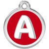 Dog ID Tags Alphabet Red
