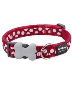 Dog Collar White Spots on Red