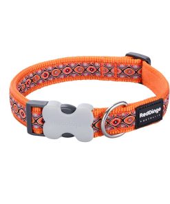 Dog Collar Snake Eyes Orange