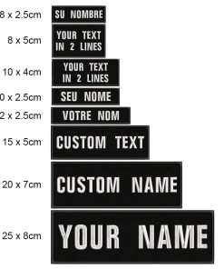 Custom Dog Name Patches Embroidered Assorted Sizes Velcro Back